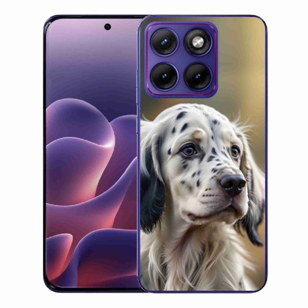 Gelový kryt mmCase na Motorola Edge 70 Fusion - anglický setr
