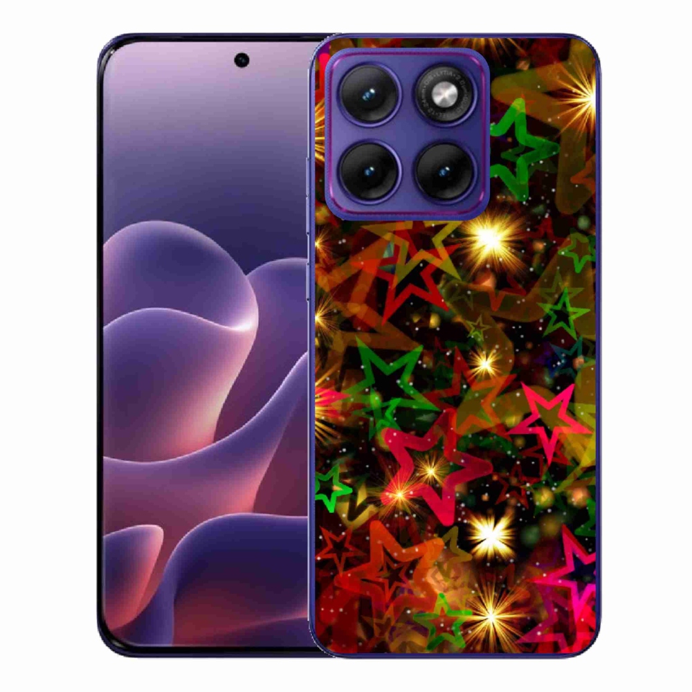 Gelový kryt mmCase na Motorola Edge 70 Fusion - barevné hvězdičky