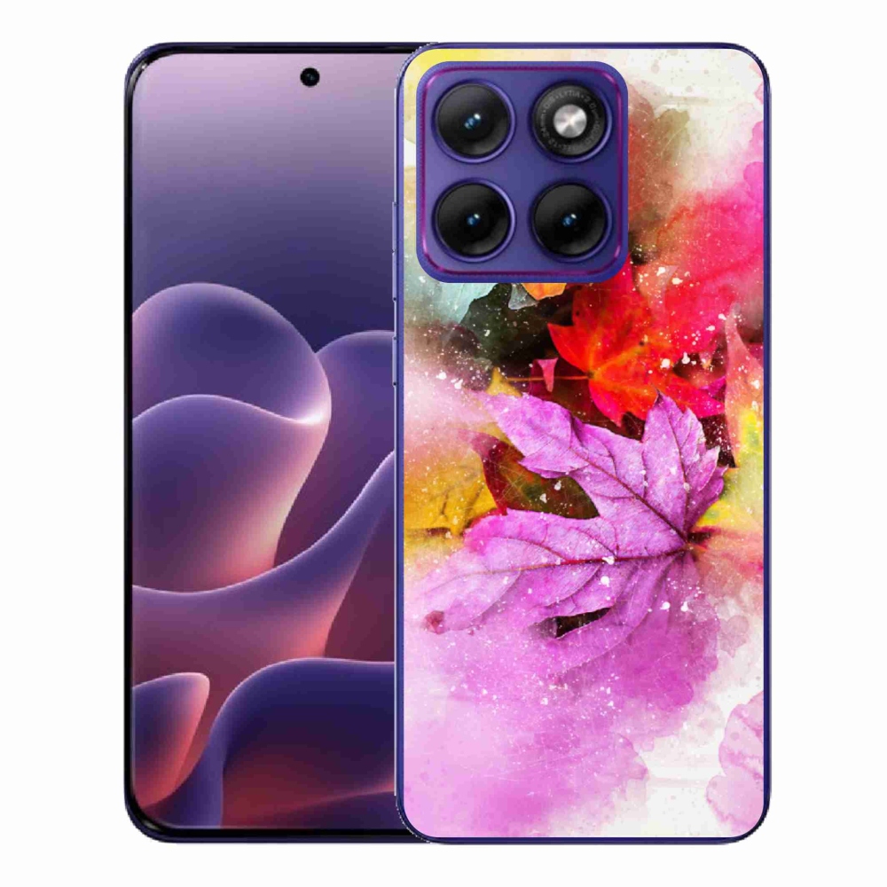 Gelový kryt mmCase na Motorola Edge 70 Fusion - barevné listy