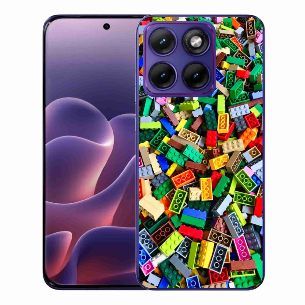 Gelový kryt mmCase na Motorola Edge 70 Fusion - barevné stavební kostky