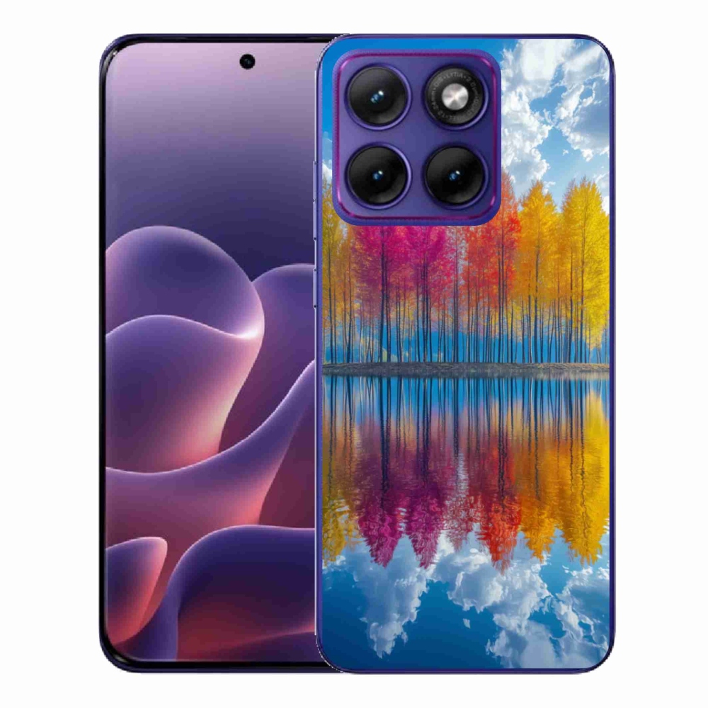 Gelový kryt mmCase na Motorola Edge 70 Fusion - barevné stromy