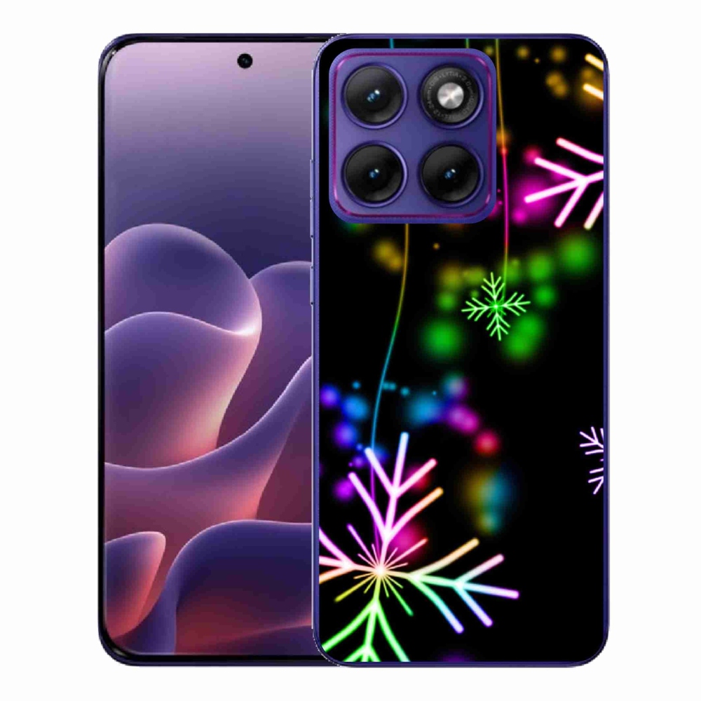 Gelový kryt mmCase na Motorola Edge 70 Fusion - barevné vločky