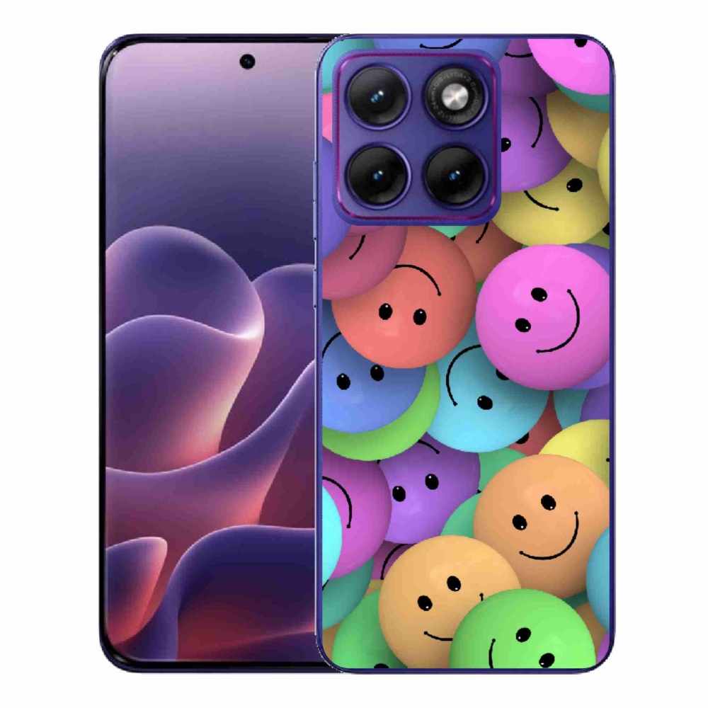 Gelový kryt mmCase na Motorola Edge 70 Fusion - barevní smajlíci