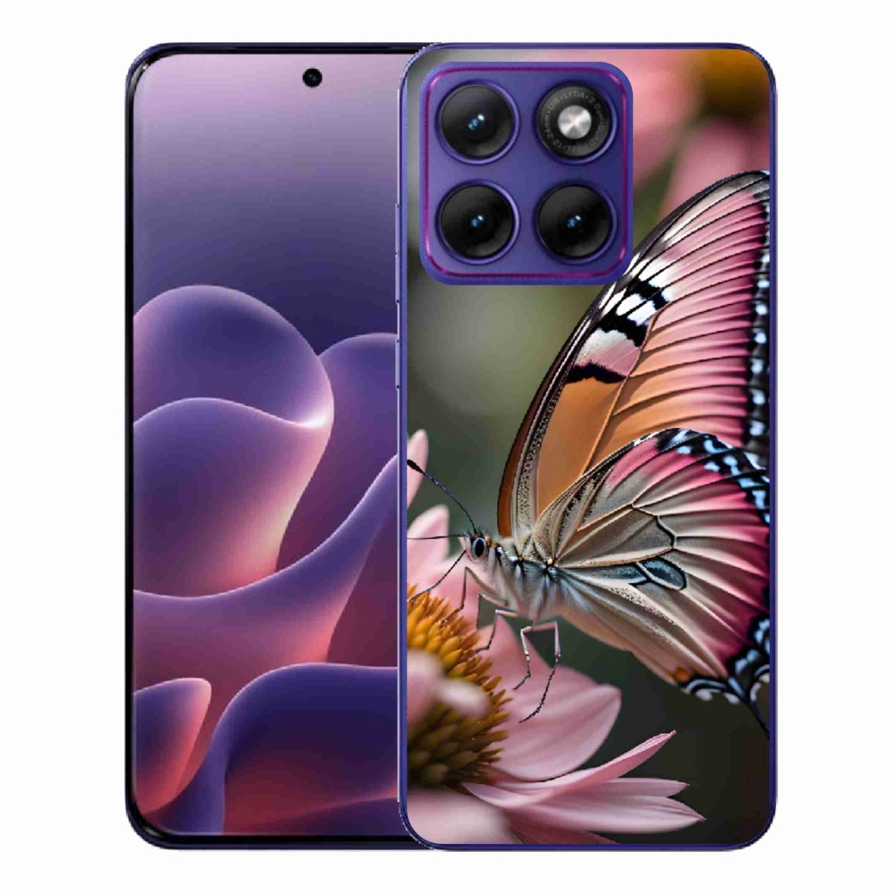 Gelový kryt mmCase na Motorola Edge 70 Fusion - barevný motýl