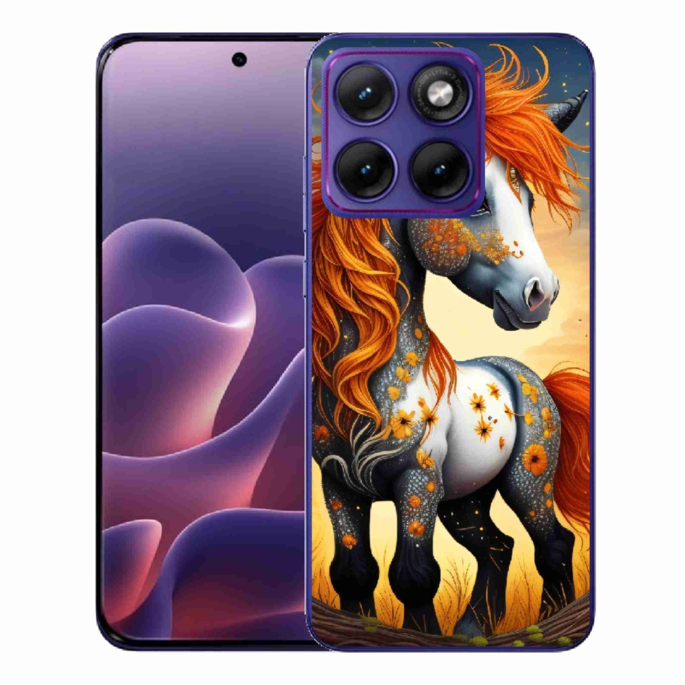 Gelový kryt mmCase na Motorola Edge 70 Fusion - barevný poník