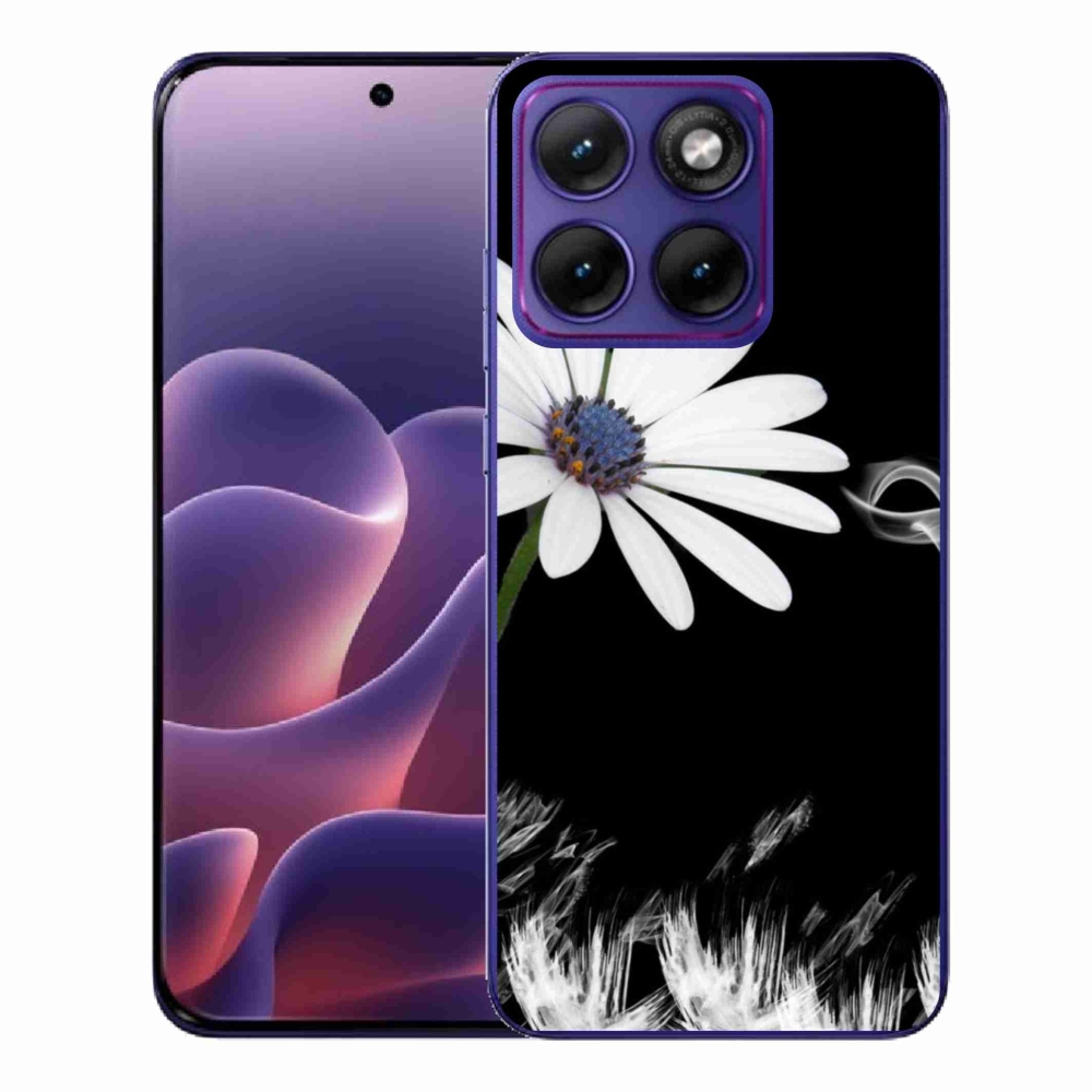 Gelový kryt mmCase na Motorola Edge 70 Fusion - bílá květina