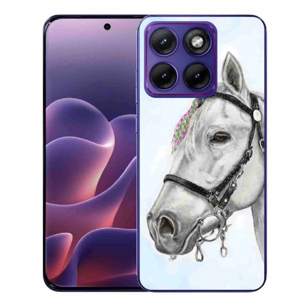 Gelový kryt mmCase na Motorola Edge 70 Fusion - bílý kůň 1