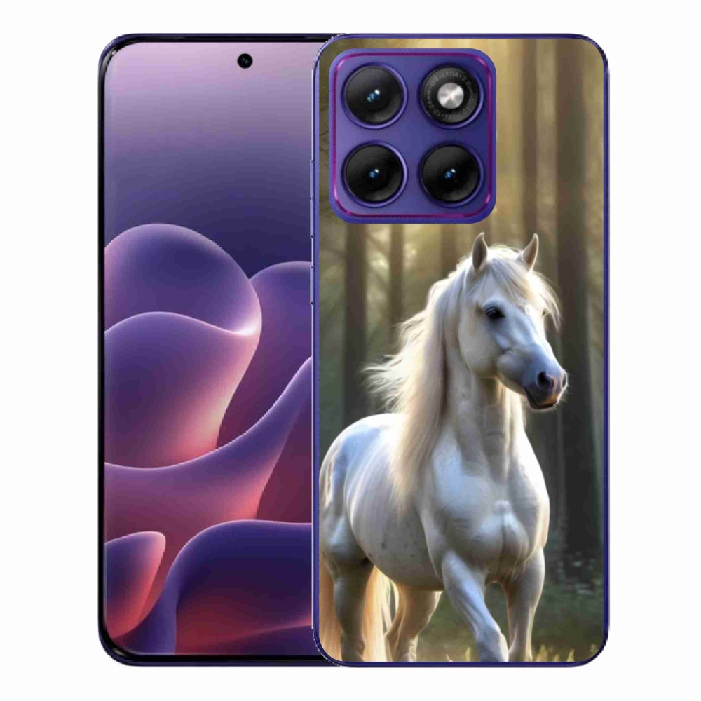 Gelový kryt mmCase na Motorola Edge 70 Fusion - bílý kůň 3