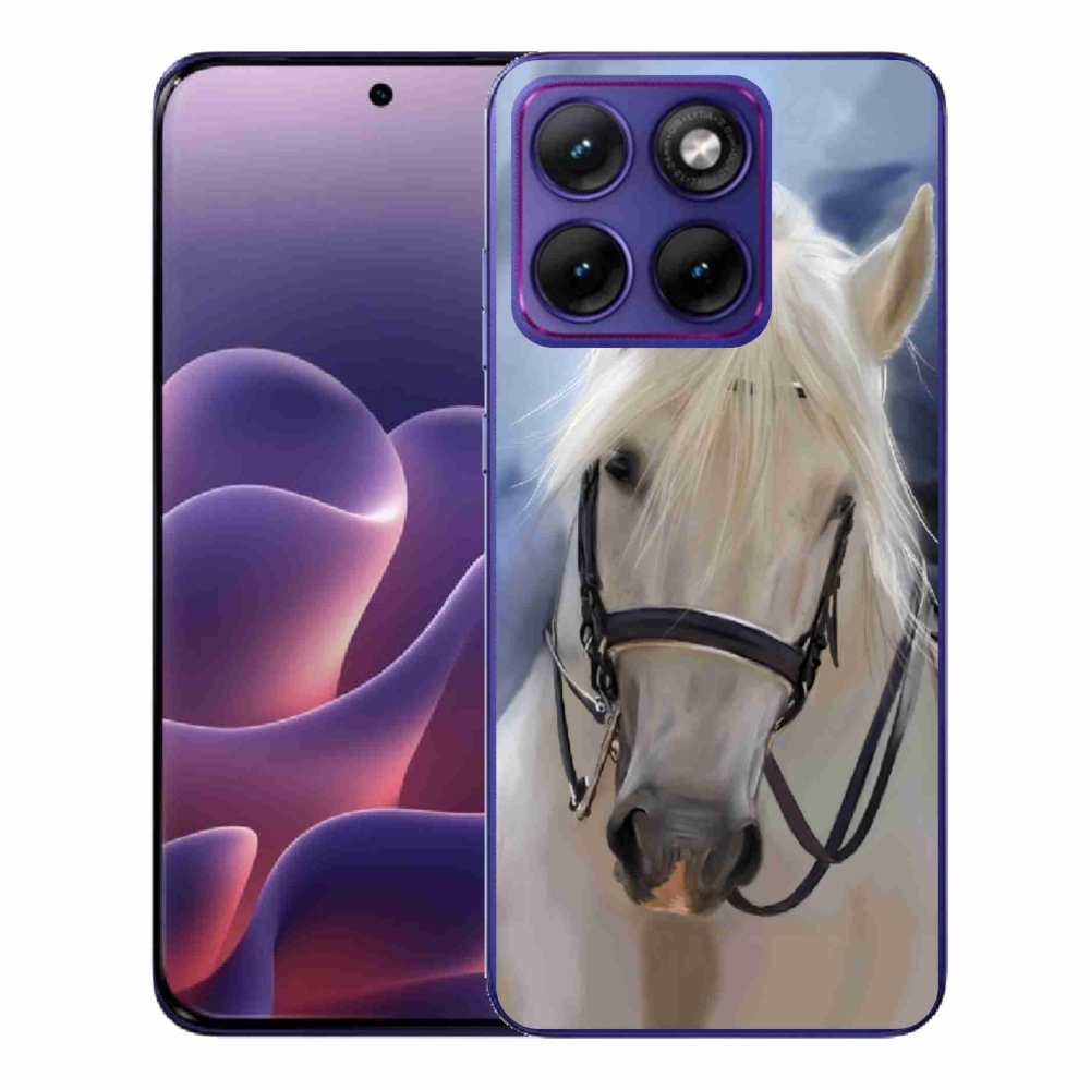 Gelový kryt mmCase na Motorola Edge 70 Fusion - bílý kůň