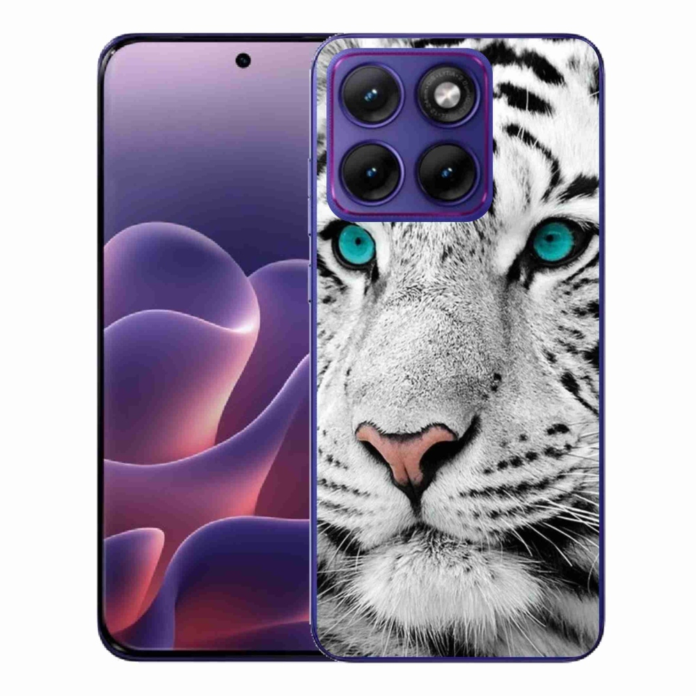 Gelový kryt mmCase na Motorola Edge 70 Fusion - bílý tygr
