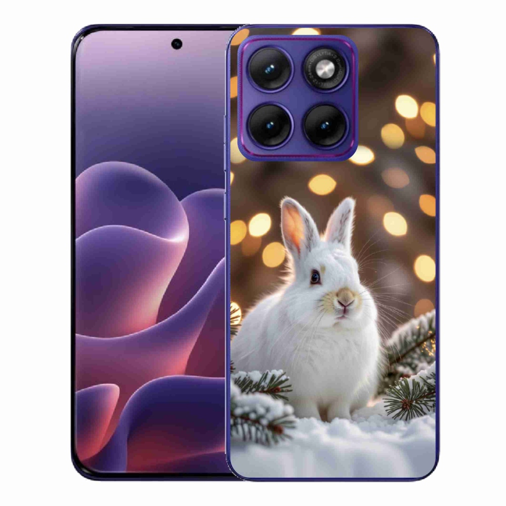 Gelový kryt mmCase na Motorola Edge 70 Fusion - bílý zajíc