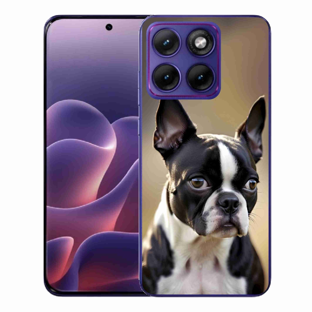 Gelový kryt mmCase na Motorola Edge 70 Fusion - bostonský teriér
