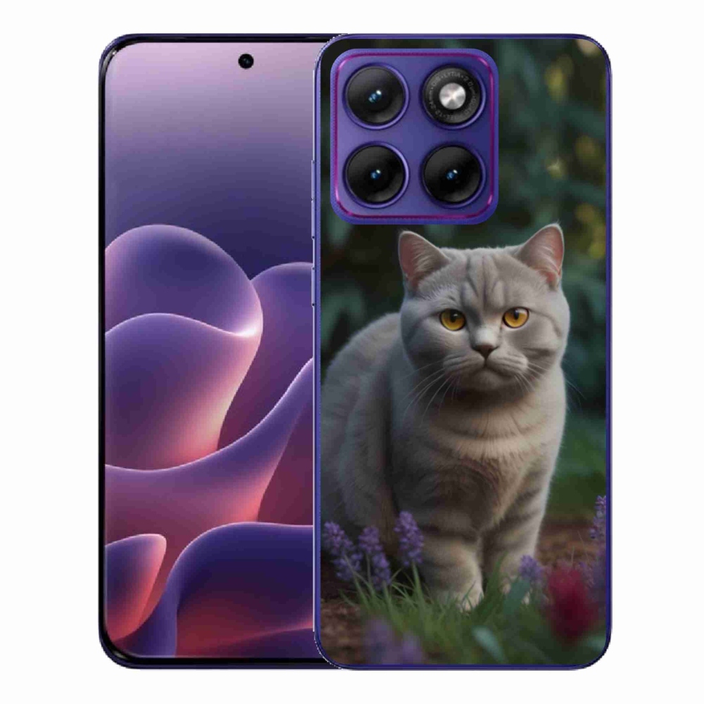 Gelový kryt mmCase na Motorola Edge 70 Fusion - britská kočka