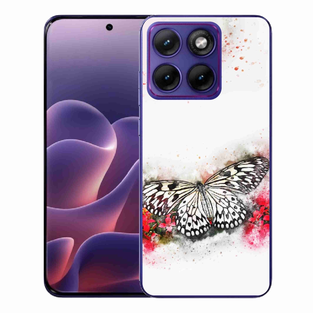 Gelový kryt mmCase na Motorola Edge 70 Fusion - černobílý motýl