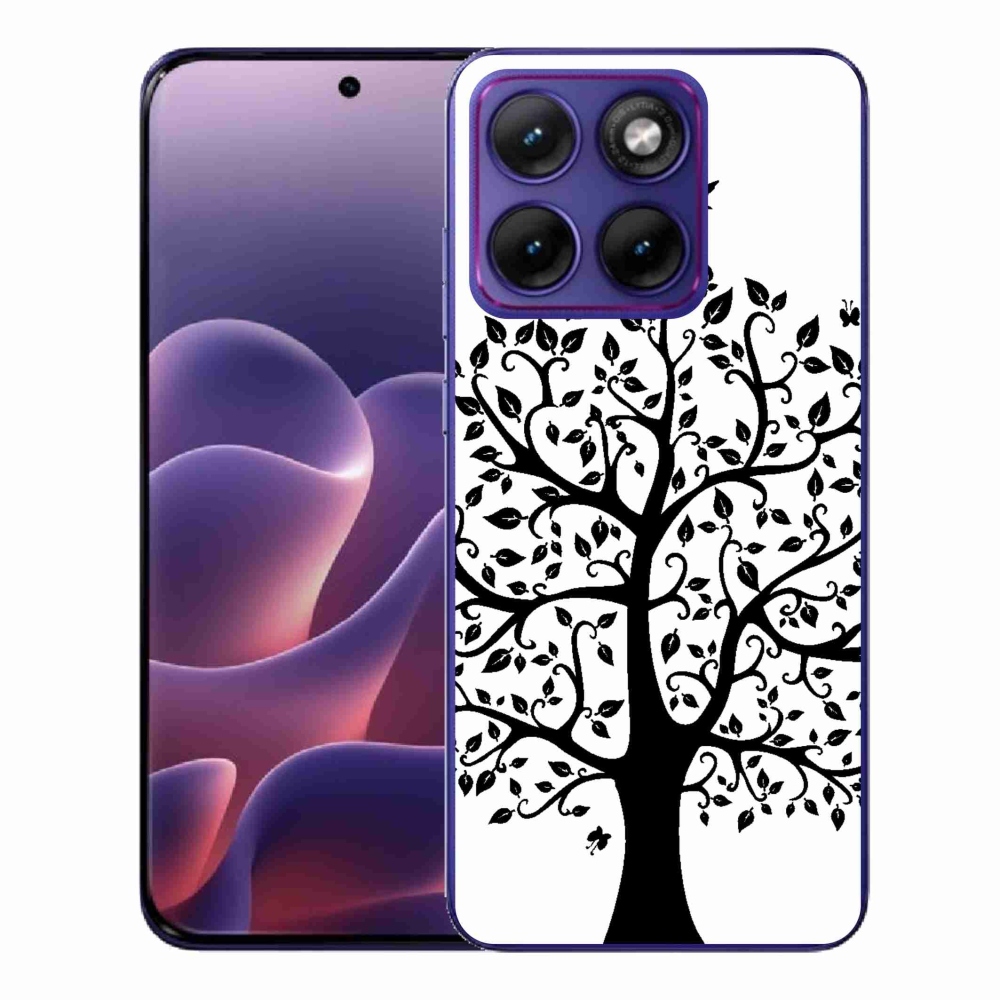 Gelový kryt mmCase na Motorola Edge 70 Fusion - černobílý strom