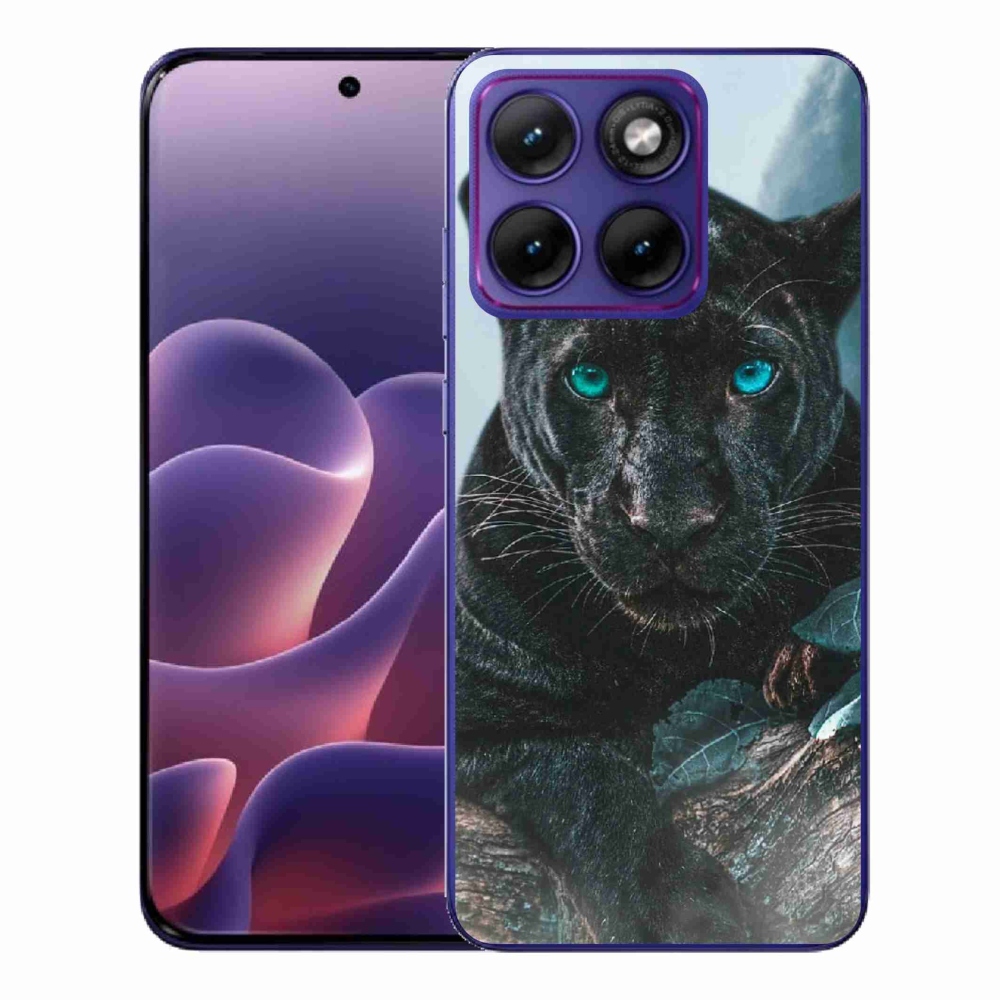 Gelový kryt mmCase na Motorola Edge 70 Fusion - černý panter