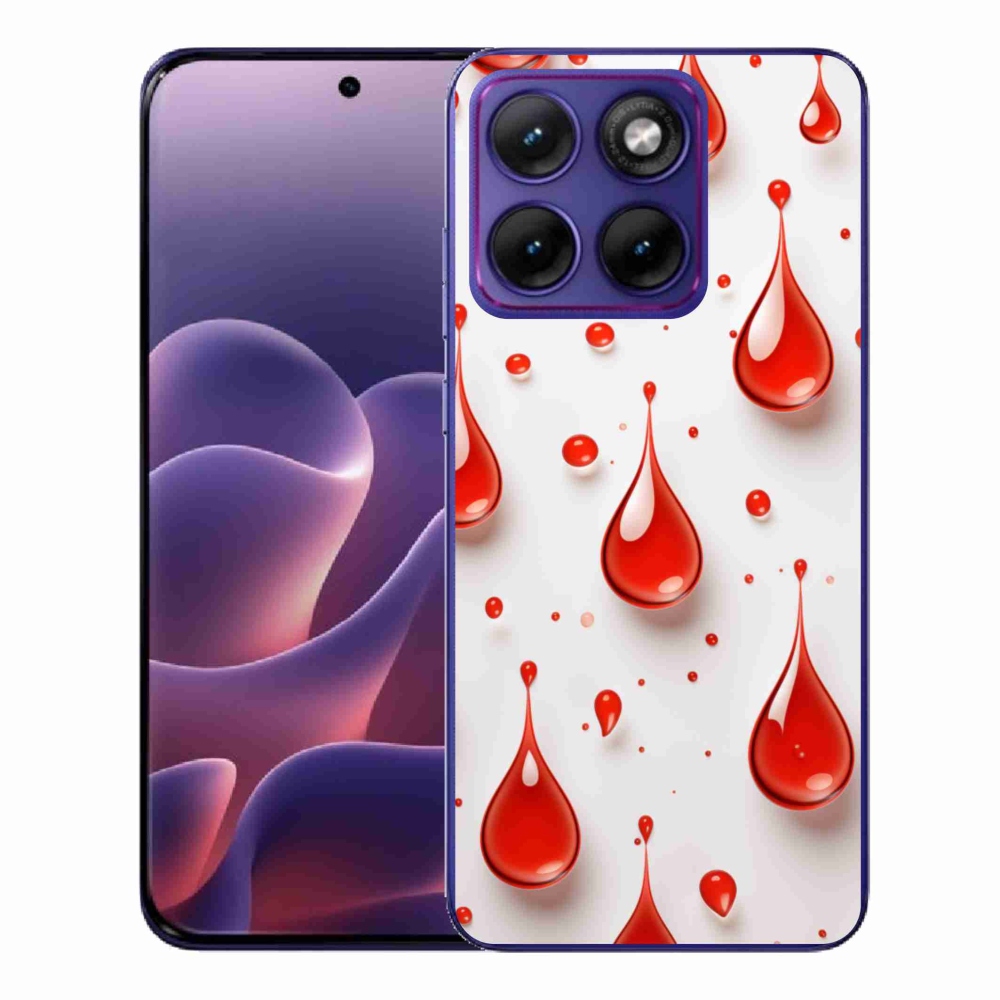 Gelový kryt mmCase na Motorola Edge 70 Fusion - červené kapky