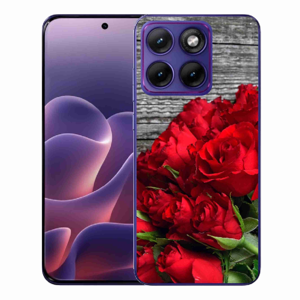 Gelový kryt mmCase na Motorola Edge 70 Fusion - červené růže