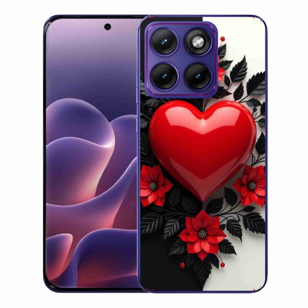 Gelový kryt mmCase na Motorola Edge 70 Fusion - červené srdce