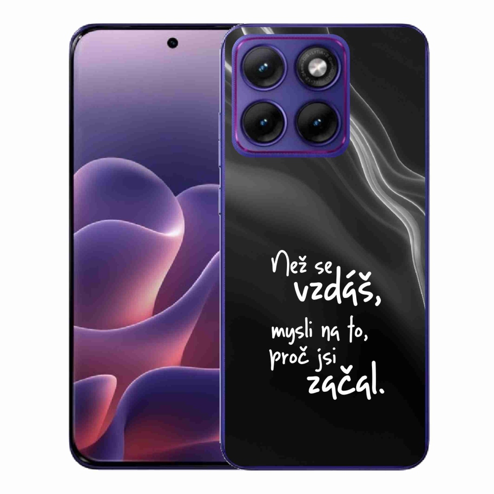 Gelový kryt mmCase na Motorola Edge 70 Fusion - citát 2 černé pozadí