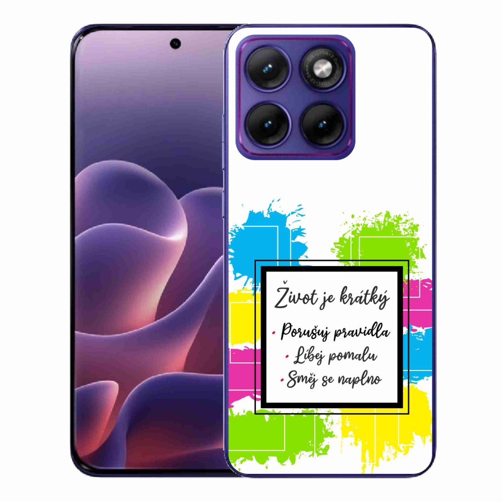 Gelový kryt mmCase na Motorola Edge 70 Fusion - citát 5 bílé pozadí