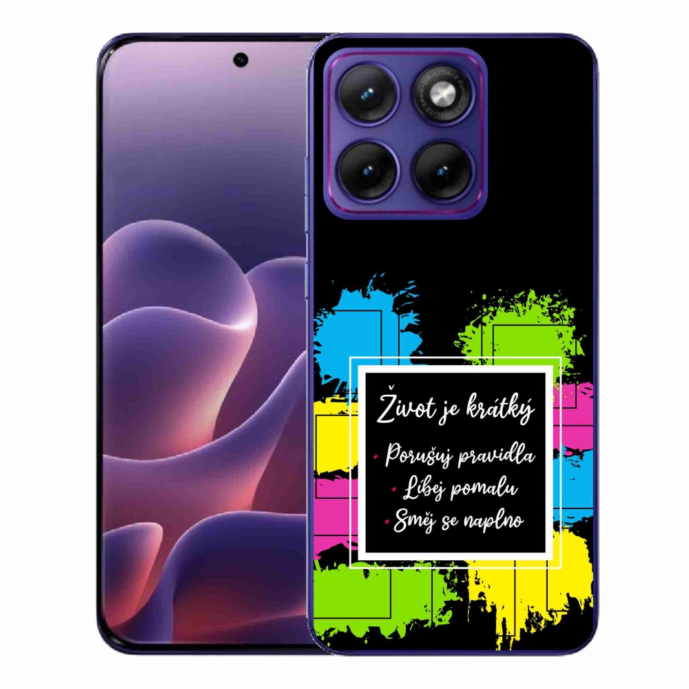 Gelový kryt mmCase na Motorola Edge 70 Fusion - citát 5 černé pozadí