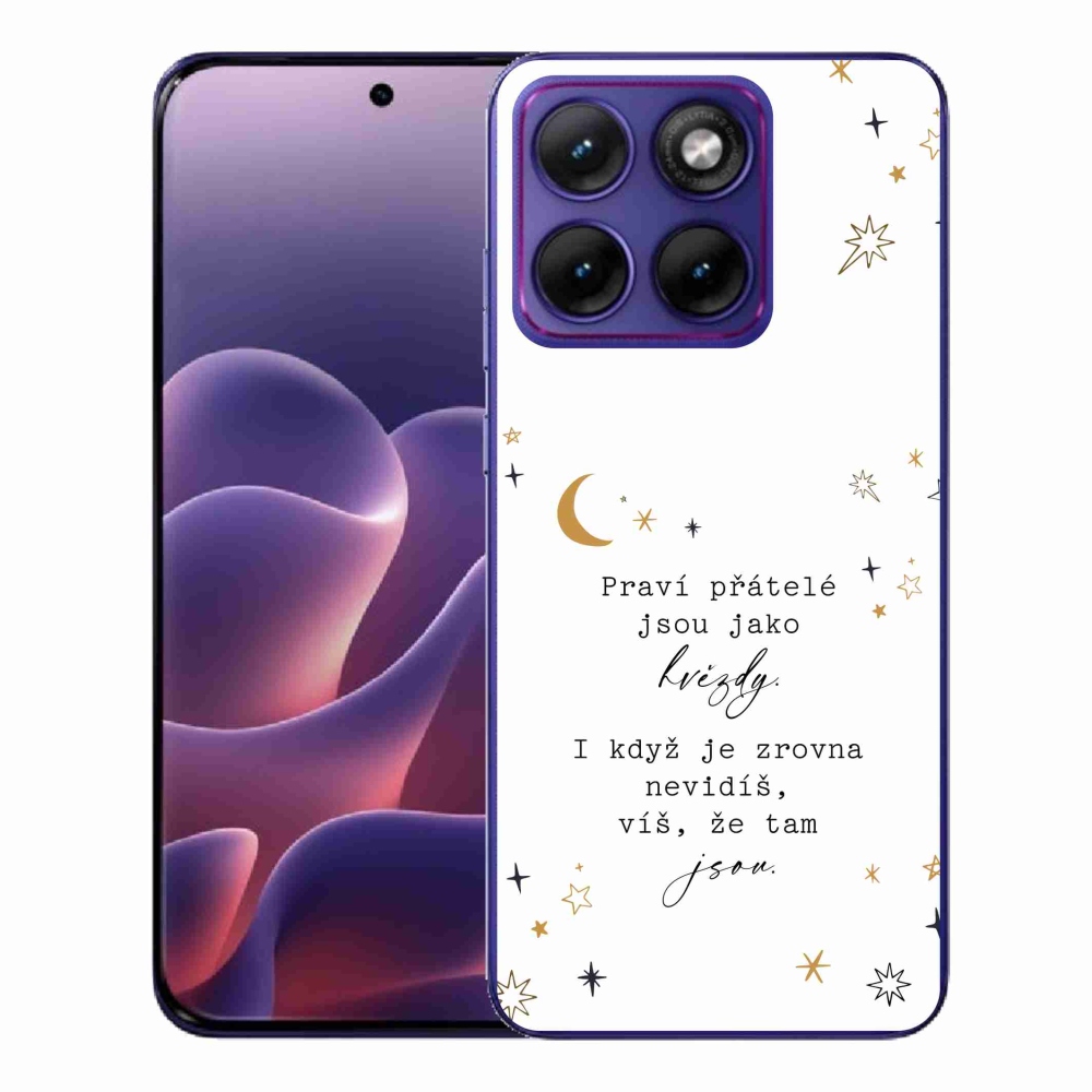 Gelový kryt mmCase na Motorola Edge 70 Fusion - citát 6 bílé pozadí