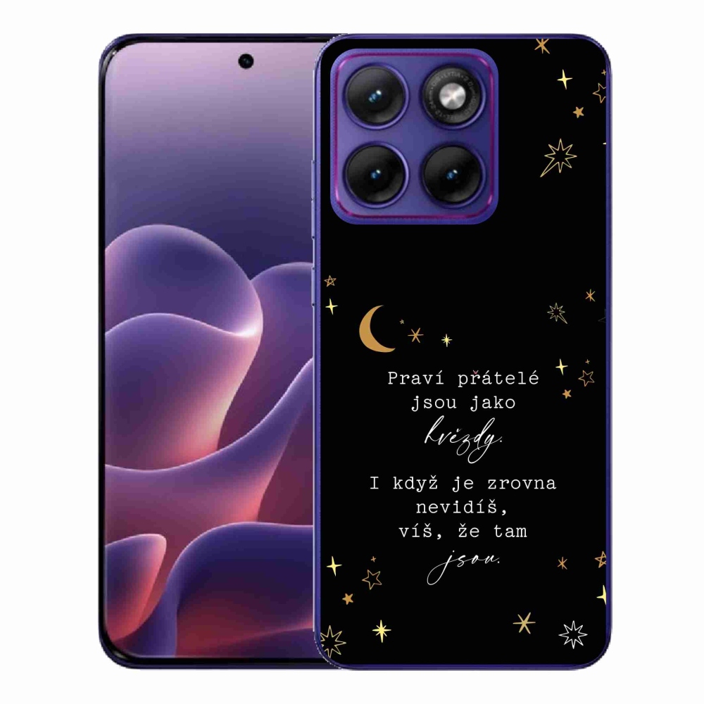 Gelový kryt mmCase na Motorola Edge 70 Fusion - citát 6 černé pozadí