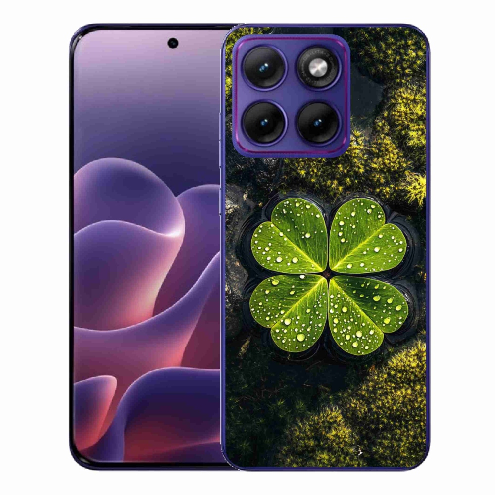Gelový kryt mmCase na Motorola Edge 70 Fusion - čtyřlístek
