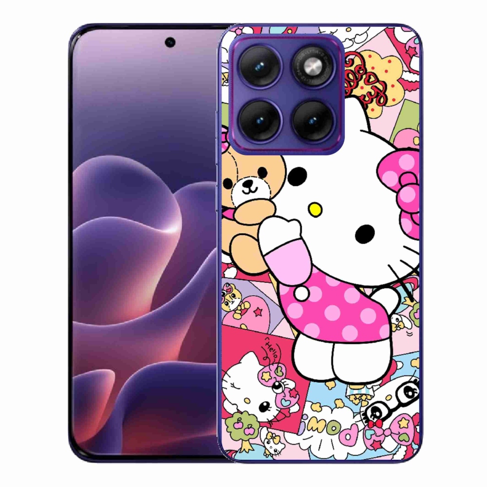 Gelový kryt mmCase na Motorola Edge 70 Fusion - cute kitty