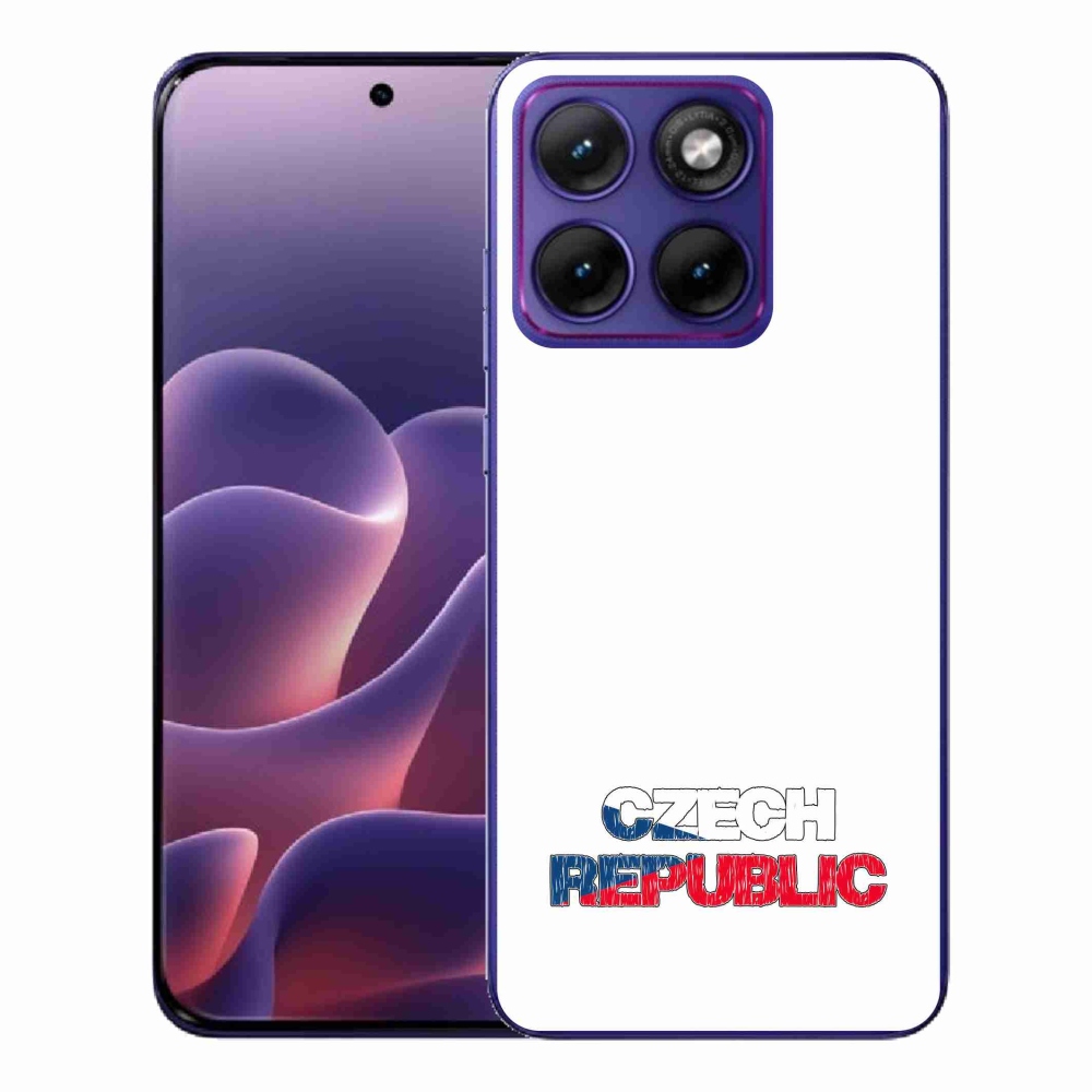 Gelový kryt mmCase na Motorola Edge 70 Fusion - Czech Republic bílé pozadí