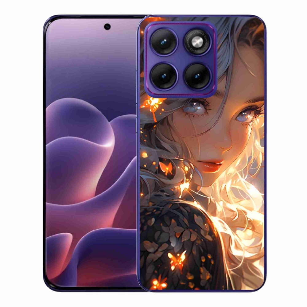 Gelový kryt mmCase na Motorola Edge 70 Fusion - dívka a motýli