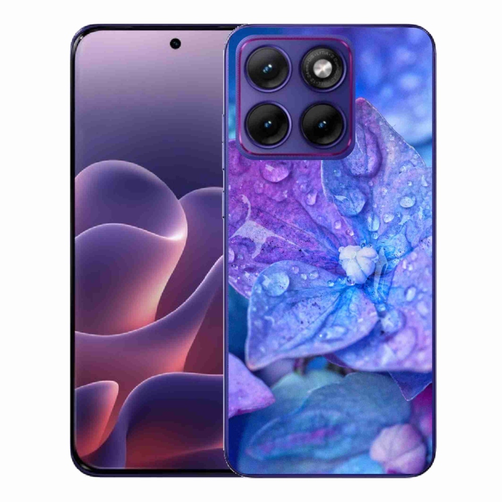 Gelový kryt mmCase na Motorola Edge 70 Fusion - fialový květ