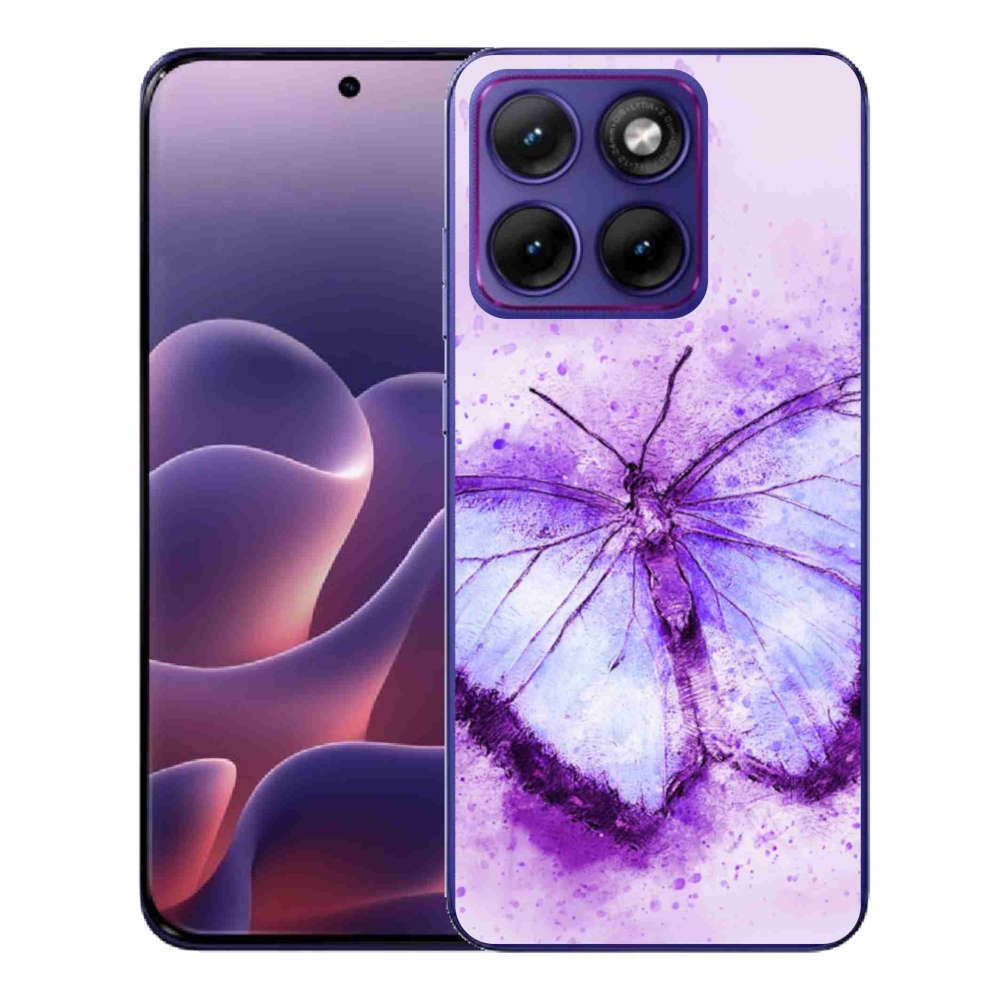 Gelový kryt mmCase na Motorola Edge 70 Fusion - fialový motýl