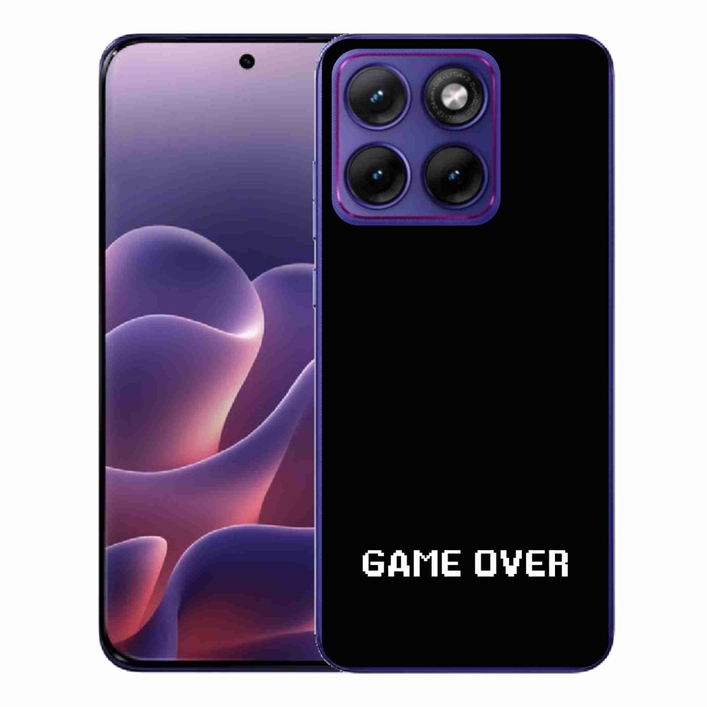 Gelový kryt mmCase na Motorola Edge 70 Fusion - game over černé pozadí
