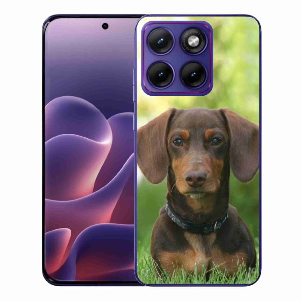 Gelový kryt mmCase na Motorola Edge 70 Fusion - hnědý jezevčík