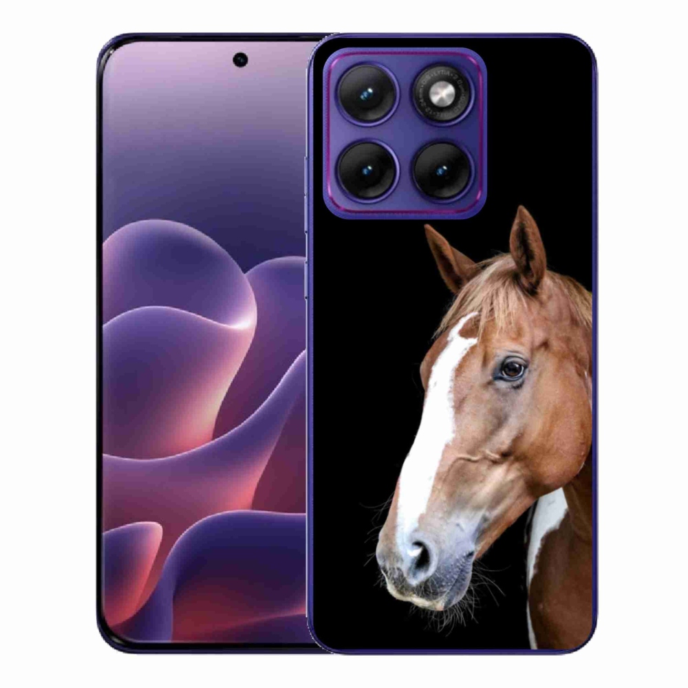 Gelový kryt mmCase na Motorola Edge 70 Fusion - hnědý kůň 3