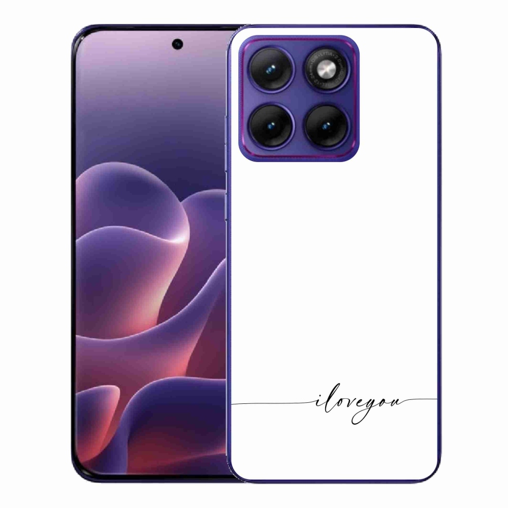 Gelový kryt mmCase na Motorola Edge 70 Fusion - I love you bílé pozadí
