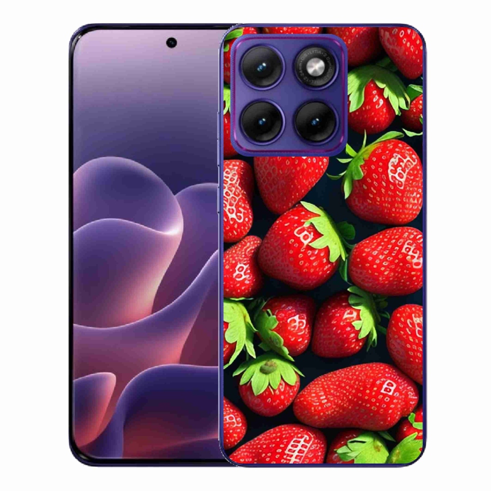 Gelový kryt mmCase na Motorola Edge 70 Fusion - jahody