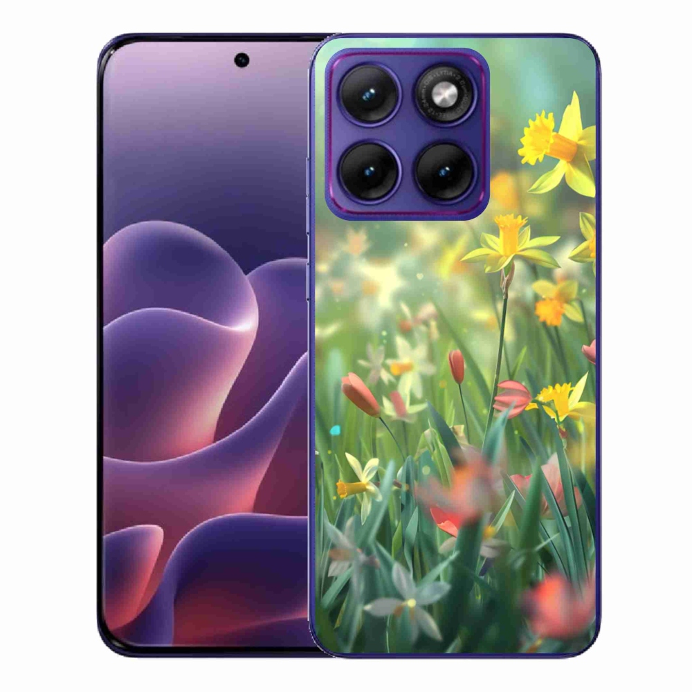 Gelový kryt mmCase na Motorola Edge 70 Fusion - jarní květy