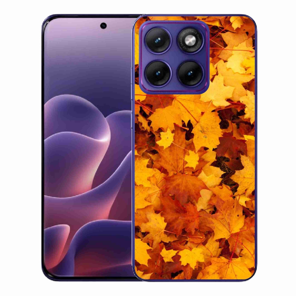 Gelový kryt mmCase na Motorola Edge 70 Fusion - javorové listy