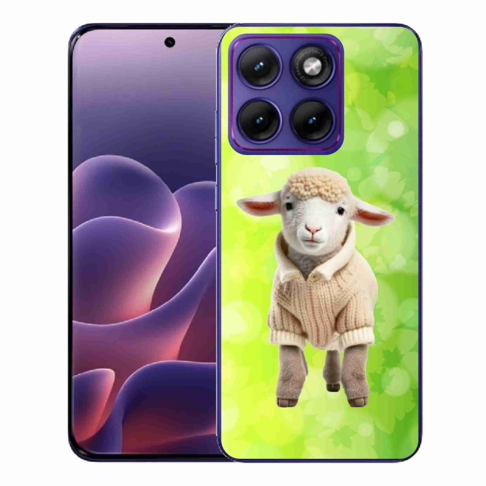 Gelový kryt mmCase na Motorola Edge 70 Fusion - jehně ve svetru