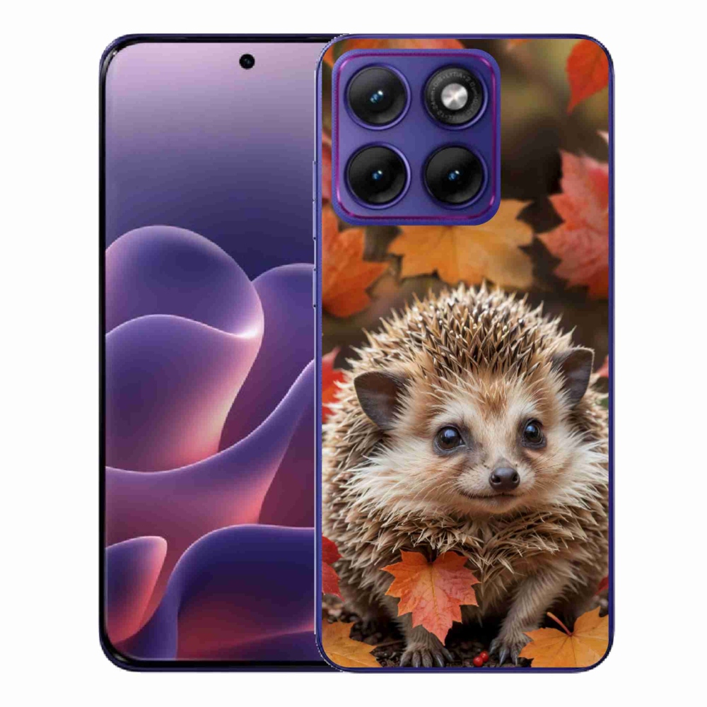 Gelový kryt mmCase na Motorola Edge 70 Fusion - ježek v listí
