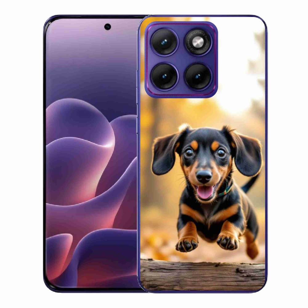 Gelový kryt mmCase na Motorola Edge 70 Fusion - jezevčík 2