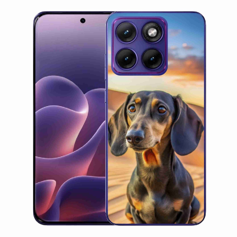 Gelový kryt mmCase na Motorola Edge 70 Fusion - jezevčík 3 