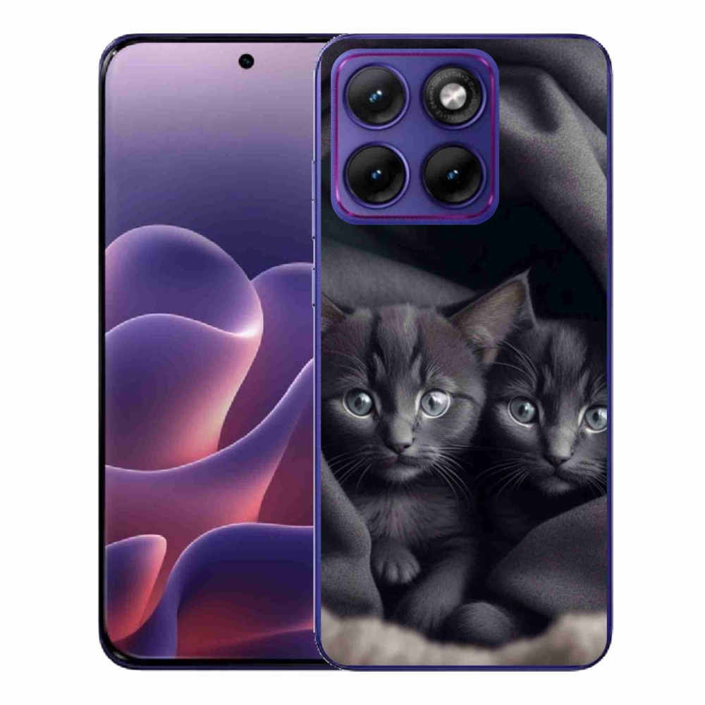 Gelový kryt mmCase na Motorola Edge 70 Fusion - kočičí duo
