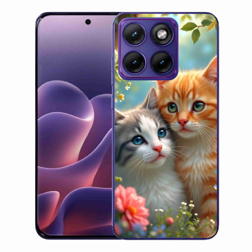 Gelový kryt mmCase na Motorola Edge 70 Fusion - kočičí láska 2