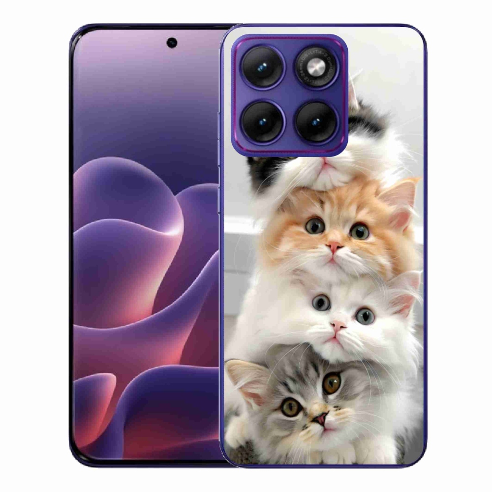 Gelový kryt mmCase na Motorola Edge 70 Fusion - kočičí parta