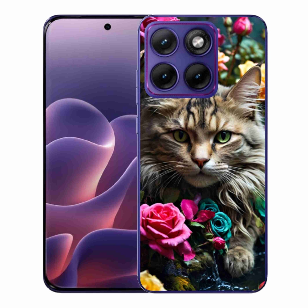 Gelový kryt mmCase na Motorola Edge 70 Fusion - kočíčí pohled 2