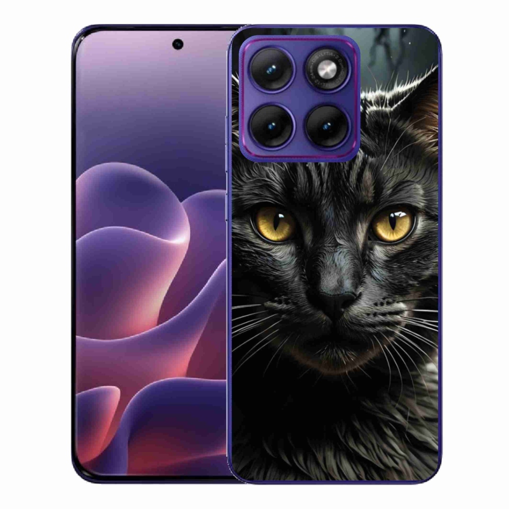 Gelový kryt mmCase na Motorola Edge 70 Fusion - kočičí pohled 3